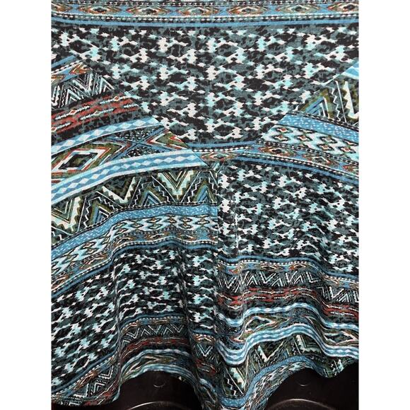 Tianello Sochi Blue Dyed Boho Artsy Hippie Tunic Blouse Shirt Women’s Medium USA - Picture 10 of 10